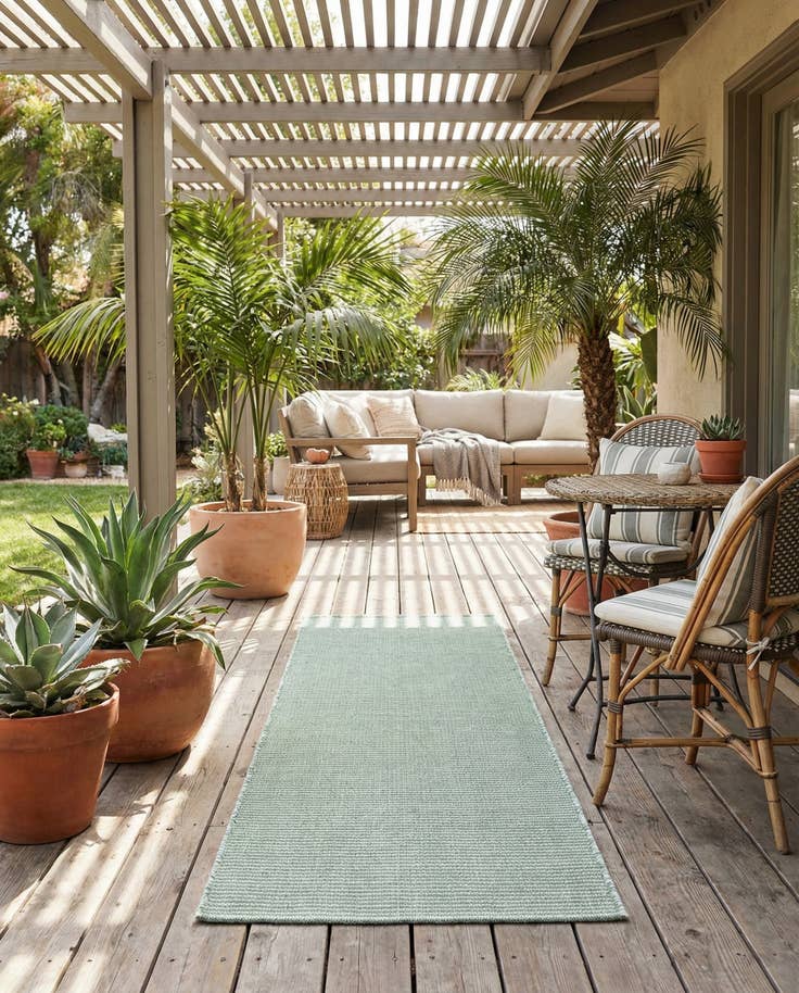Detail image of 2' x 6' 1 Easy-Clean Jill Zarin Palm Springs Indoor / Outdoor Runner Rug