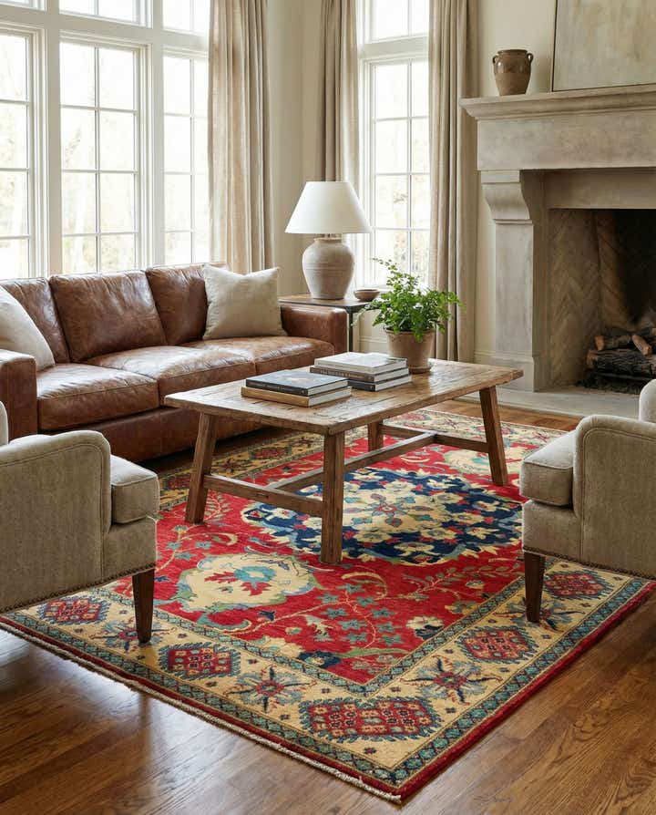 6' 1 x 10' 1 Hand Knotted Kazak Rug