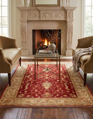 4' 2 x 7' 1 Hand Knotted Ziegler Rug