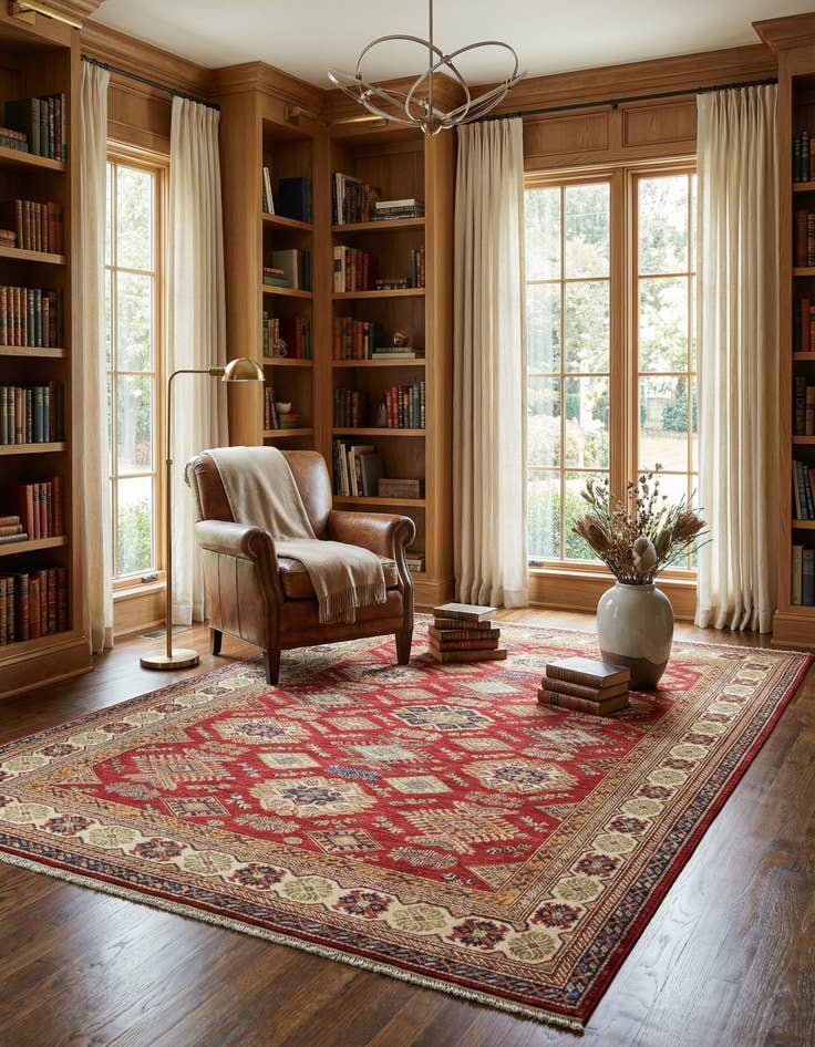 Detail image of  6' 7 x 9' 6 Kazak Wool Rug