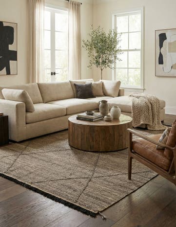 7' x 10' Hand Knotted Moroccan Wool Rug