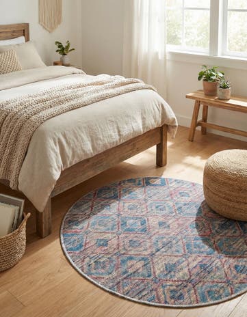 3' 3 x 3' 3 Washable Sisu Round Rug