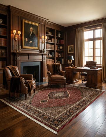 4' 11 x 6' 8 Tabriz Mahi Wool Rug
