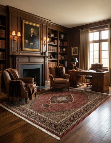 4' 11 x 6' 8 Tabriz Mahi Wool Rug