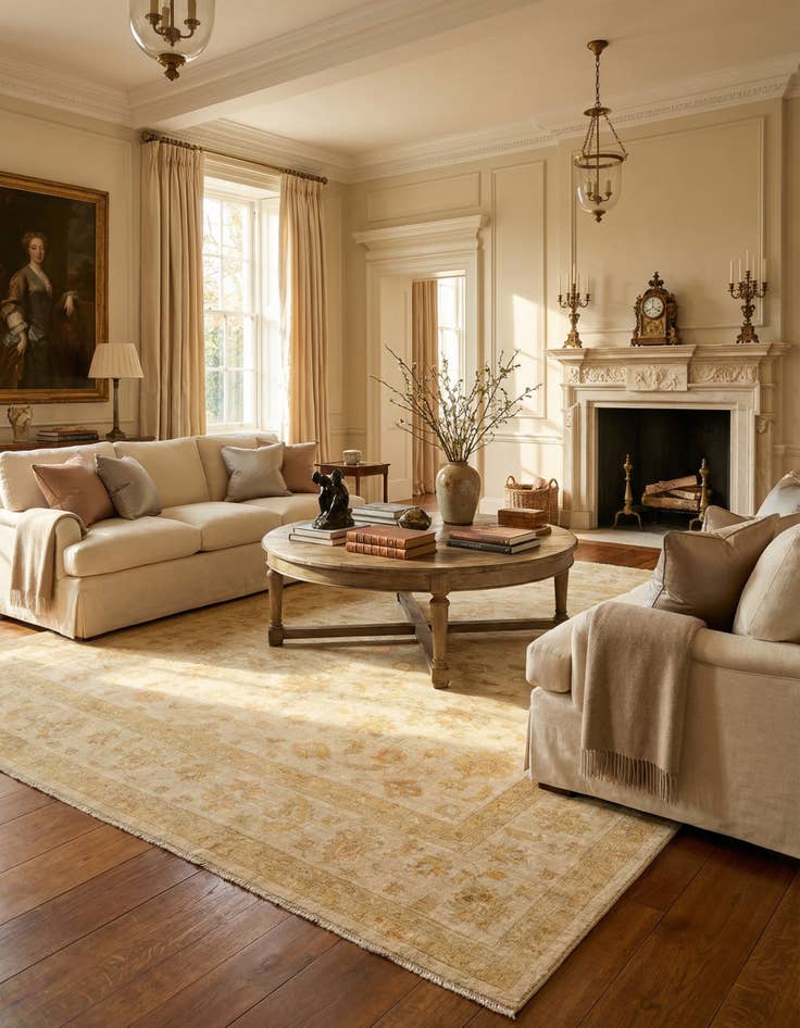 Detail image of 11' 3 x 11' 4 Kaizar Wool Square Rug