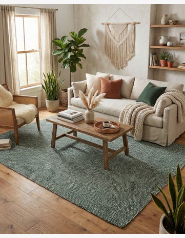 9' x 12' Handmade Tweed Braided Jute Rug