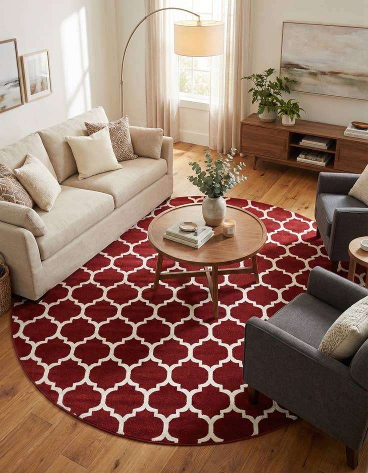 Detail image of 12' 2 x 12' 2 Trellis Round Rug