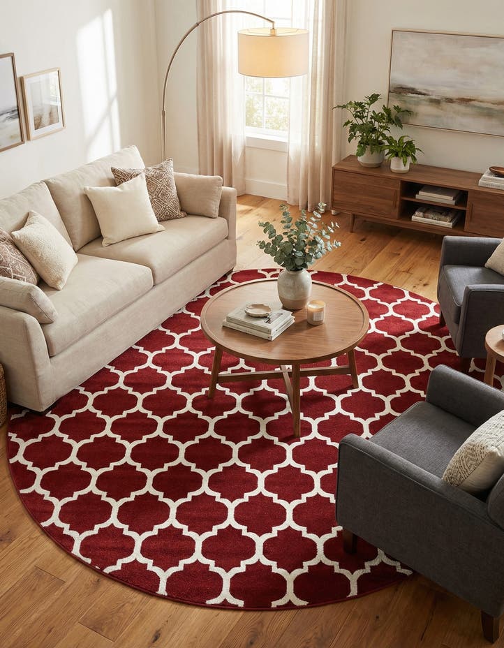 12' 2 x 12' 2 Lattice Round Rug