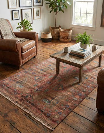 3' 5 x 6' 6 Hand Knotted Ultra Vintage Persian Wool Rug