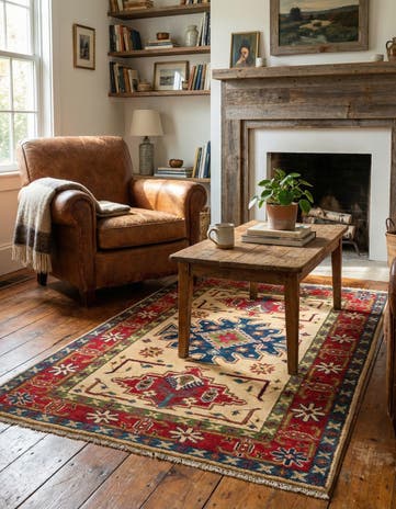 2' 8 x 4' 1 Hand Knotted Kazak Rug