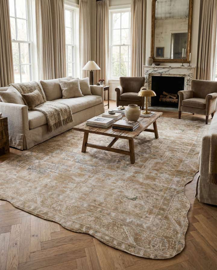 7' 7 x 11' 3 Hand Knotted Ultra Vintage Persian Wool Rug