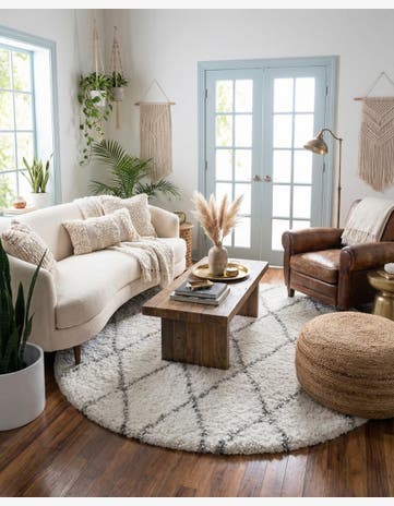 9' 10 x 9' 10 Marrakesh Shag Round Rug