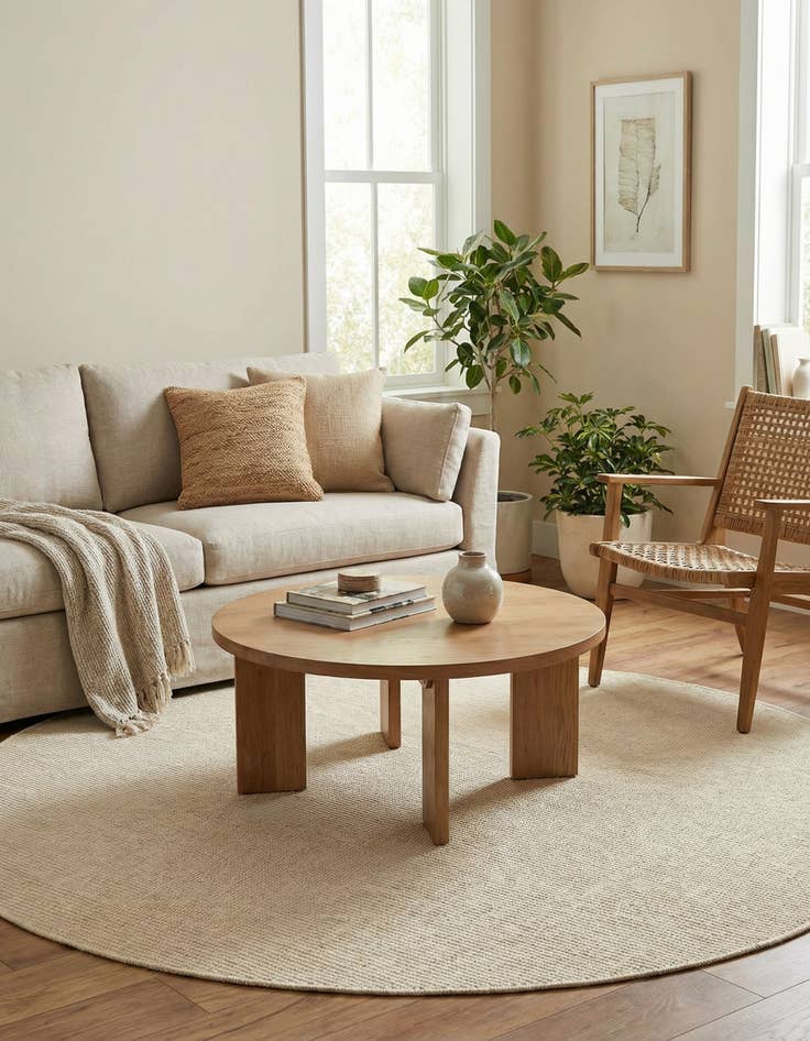 Detail image of 5' 1 x 5' 1  Washable Jill Zarin Palm Springs Indoor / Outdoor Round Rug