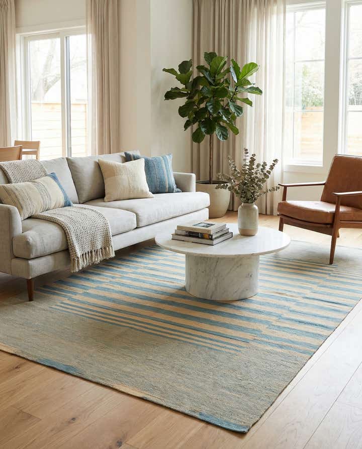 5' 6 x 7' 6 Hand Woven Kilim Modern Wool Rug