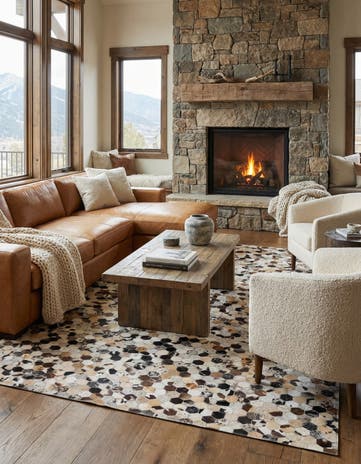 5' 1 x 8' Cowhide Rug