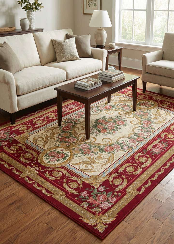 5' x 7' Easy-Clean Traditional Indoor / Outdoor Rug