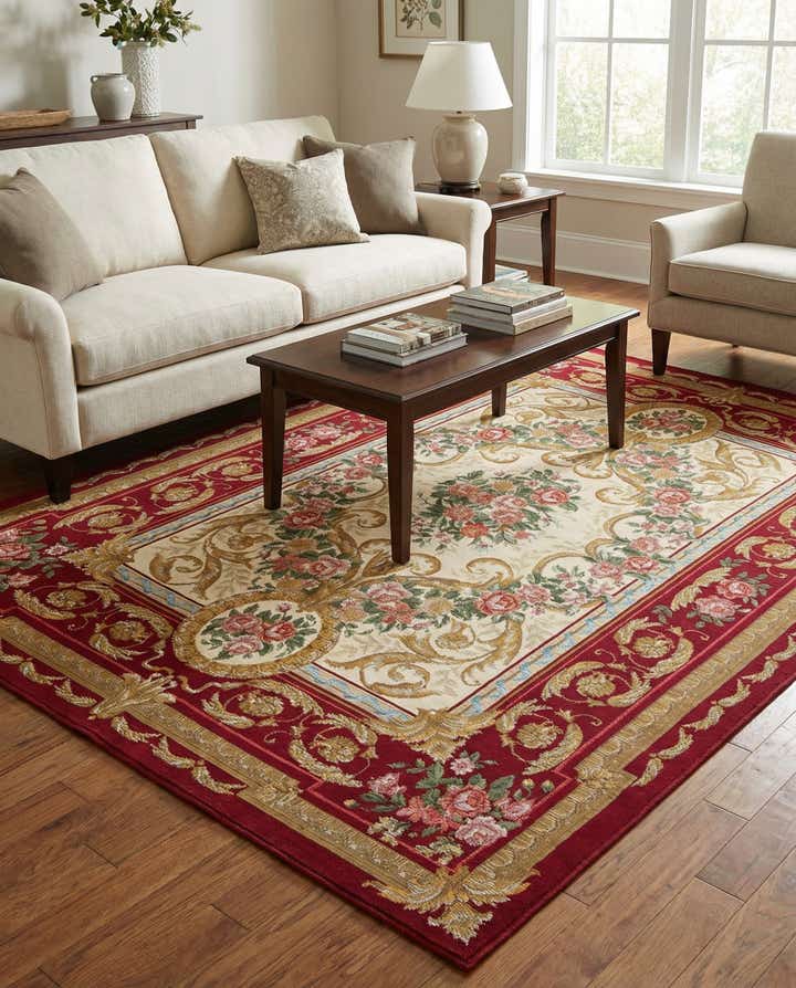 5' x 7' Easy-Clean Traditional Indoor / Outdoor Rug