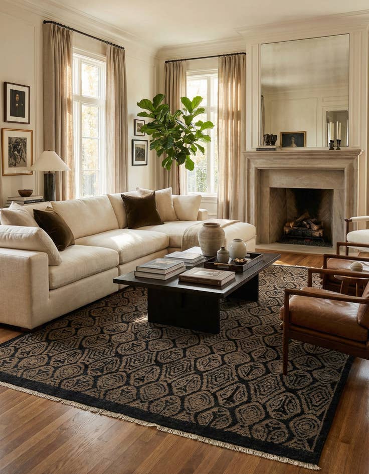 Detail image of 8' 8 x 12' 3  Hand Knotted Darya Wool Rug