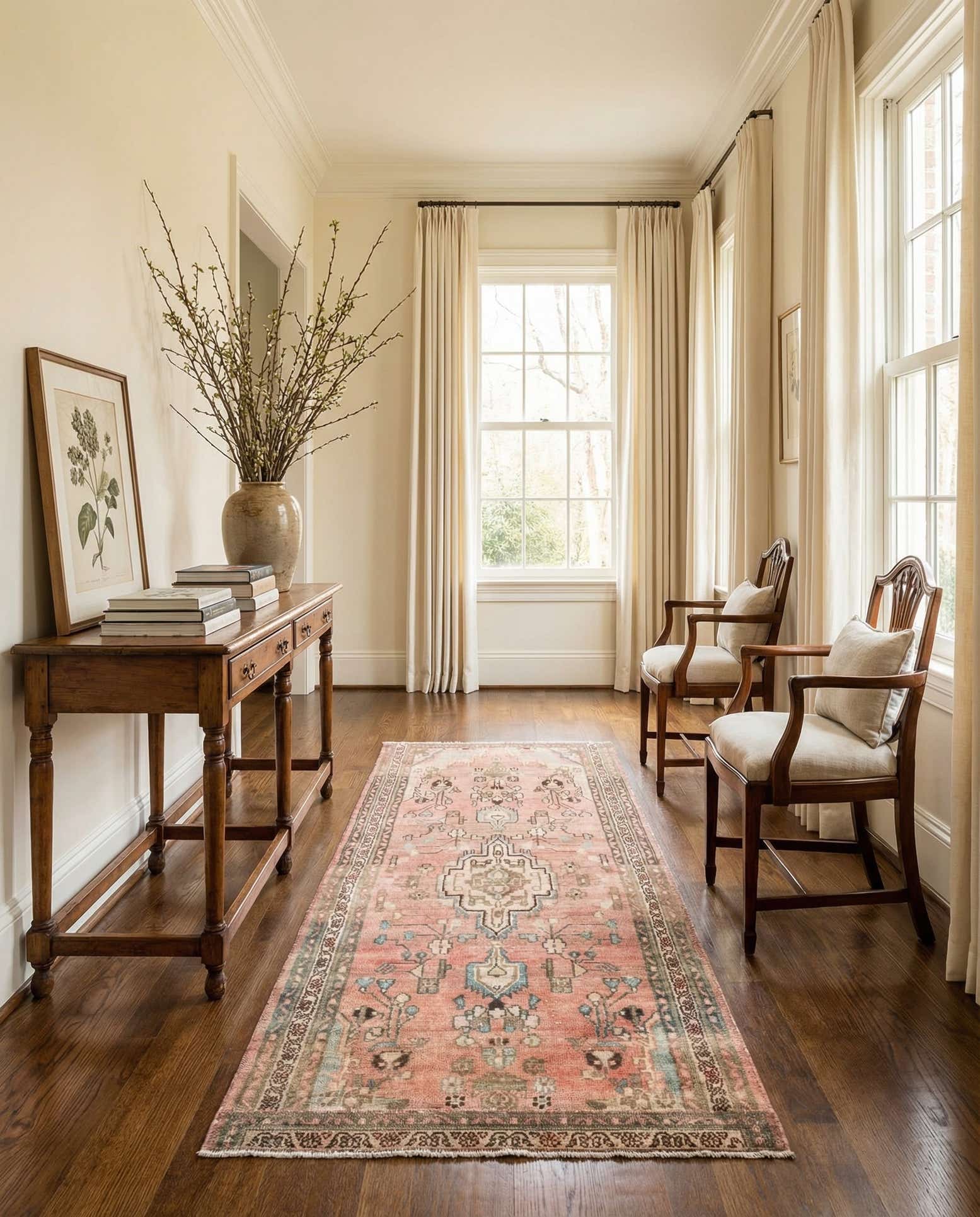 3' 7 x 8' 2 Hand Knotted Ultra Vintage Persian Wool Runner Rug