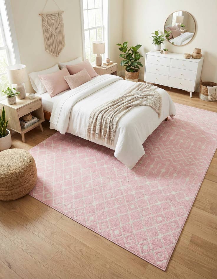 Detail image of 9' x 12' Moroccan Trellis Rug