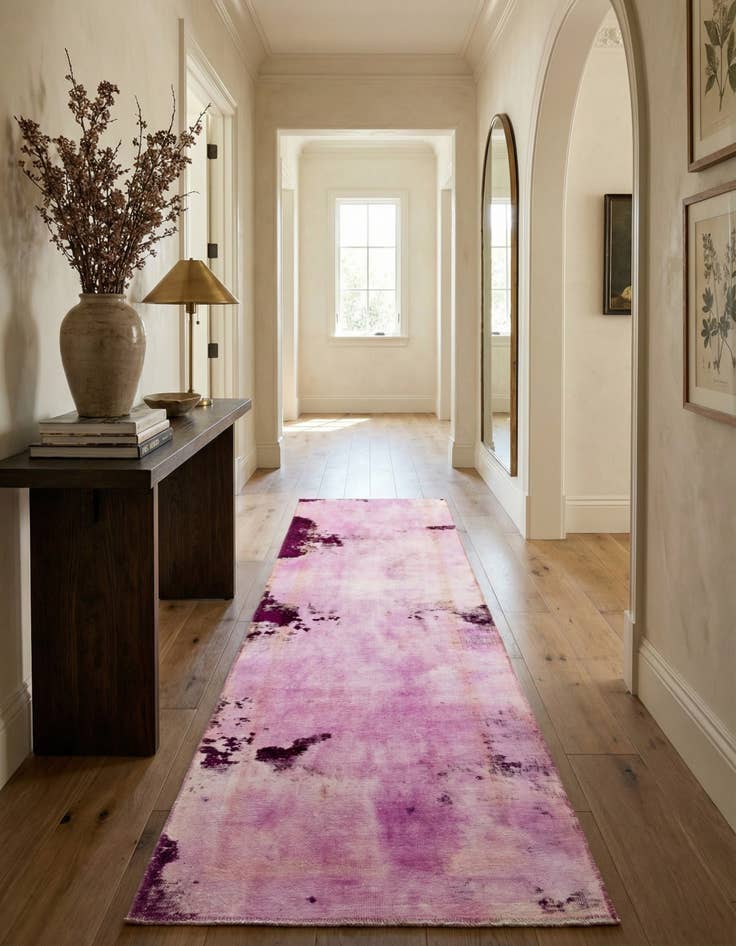 Detail image of 3' x 9' 10  Hand Knotted Ultra Vintage Persian Wool Runner Rug