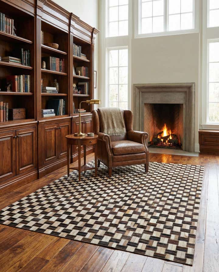 4' 11 x 7' 10 Cowhide - Patchwork Rug