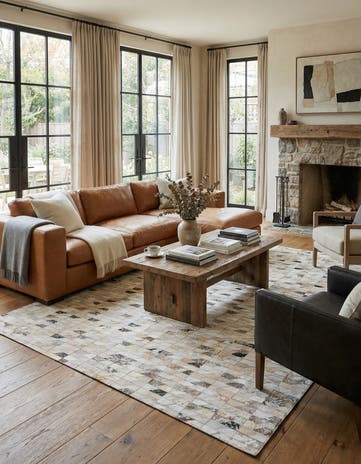 5' 4 x 7' 7 Cowhide Rug