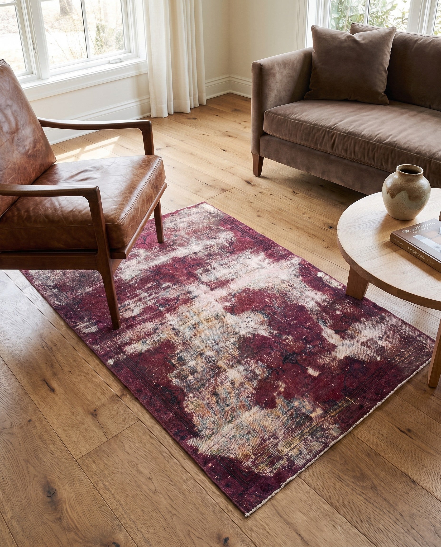 3' 6 x 5' 2 Hand Knotted Ultra Vintage Persian Wool Rug