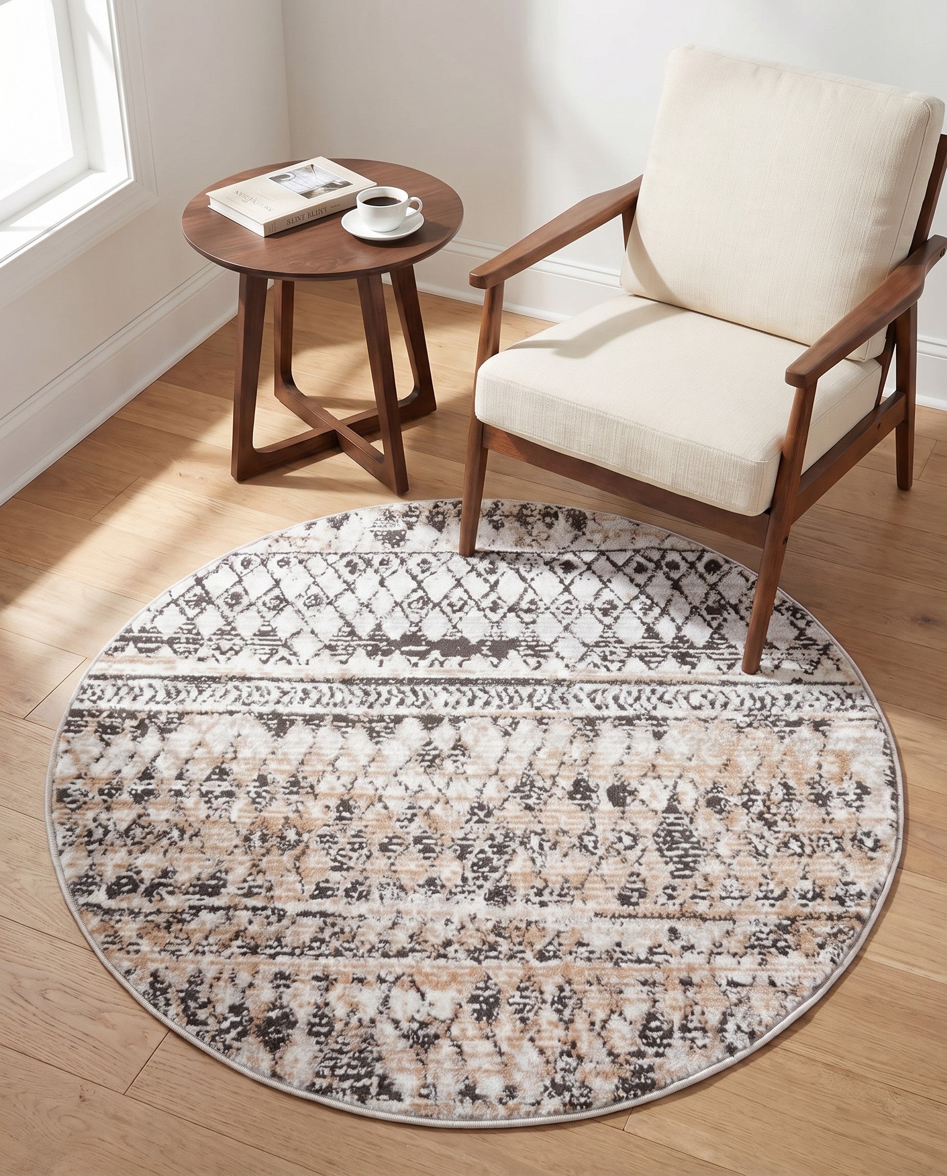 3' 3 x 3' 3 Leipzig Round Rug