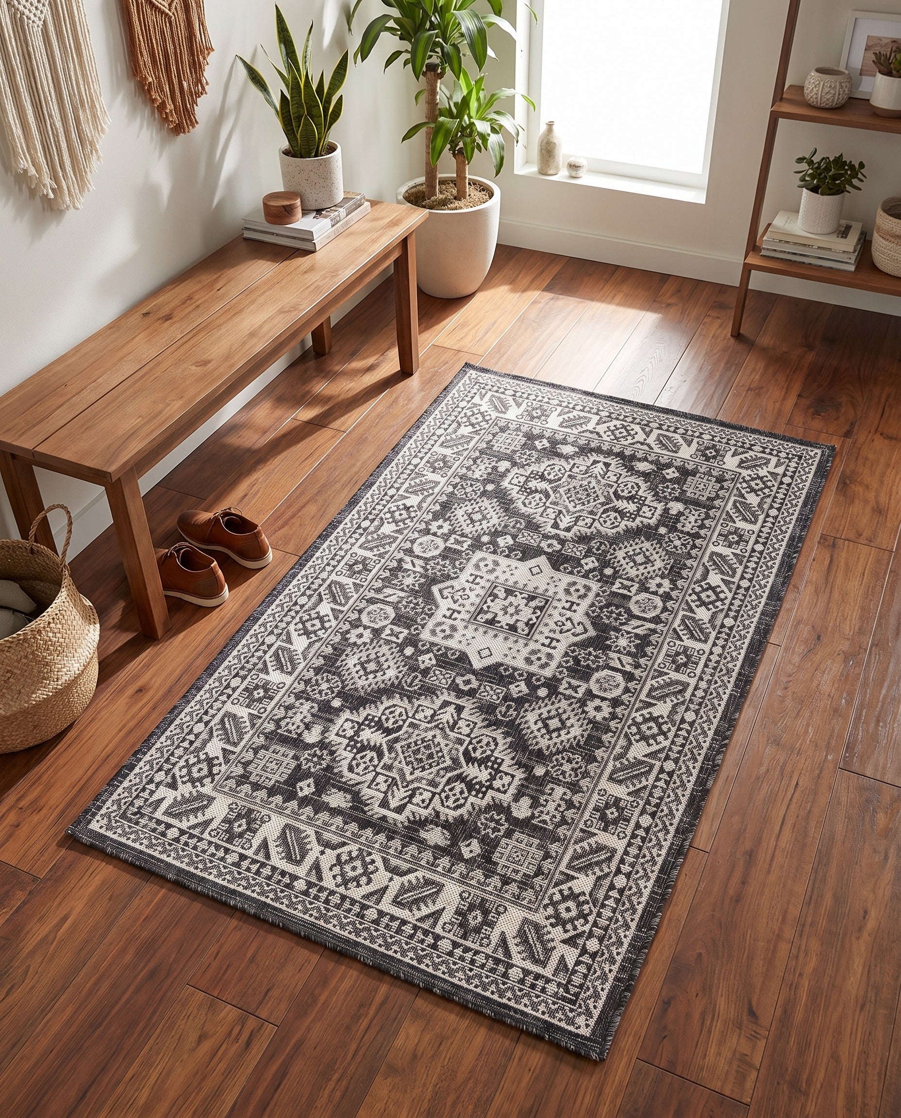 3' x 5' 3 Easy-Clean Aztec Indoor / Outdoor Rug