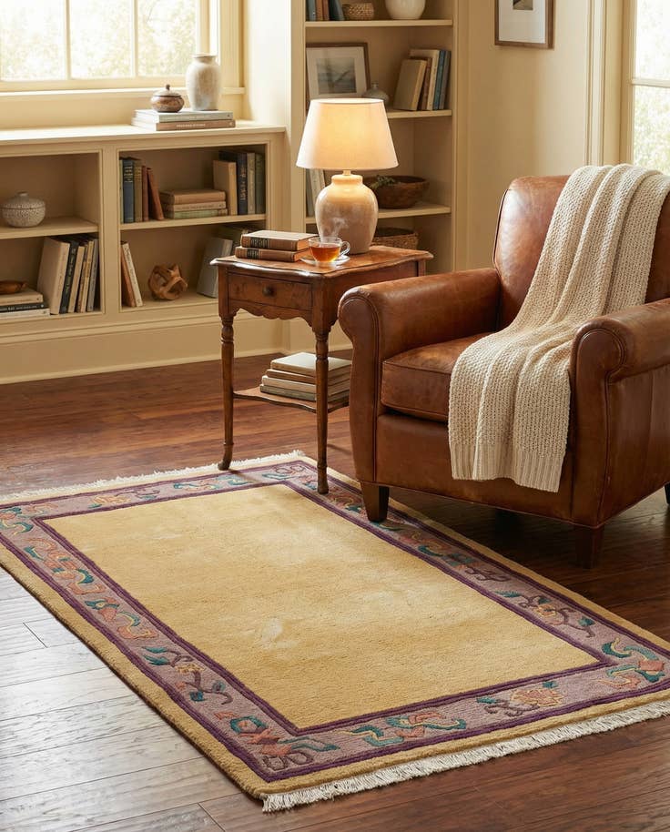 Detail image of 3' 1 x 5' 3 Hand Knotted Tibet Wool Rug
