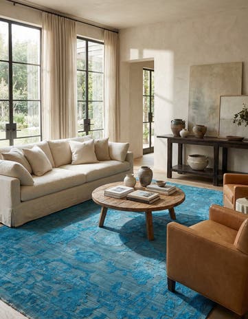 8' 10 x 12' 3 Hand Knotted Oushak Wool Rug