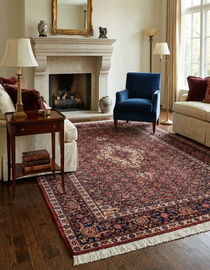 Detail image of 4' 4 x 6' 4  Hand Knotted Birjand Wool Rug