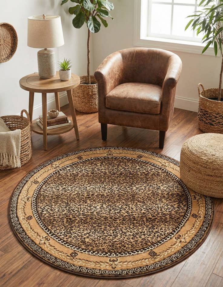 Detail image of 4' x 4' Safari Round Rug