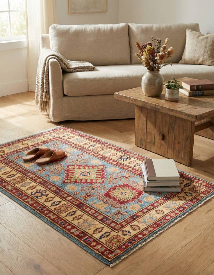 Detail image of 2' 8 x 4'  Hand Knotted Kazak Oriental Rug