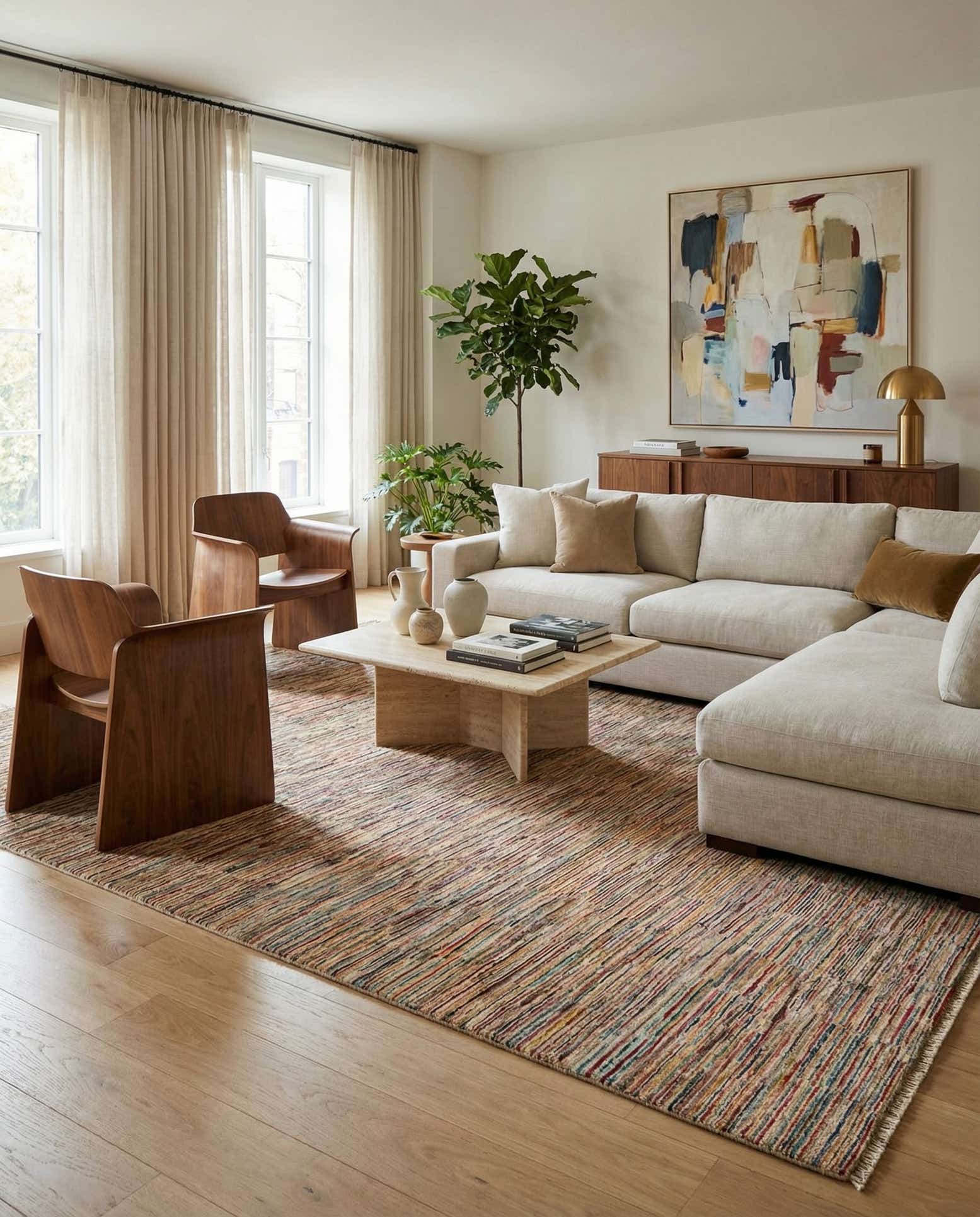 6' 6 x 9' 8 Hand Knotted Modern Ziegler Wool Rug