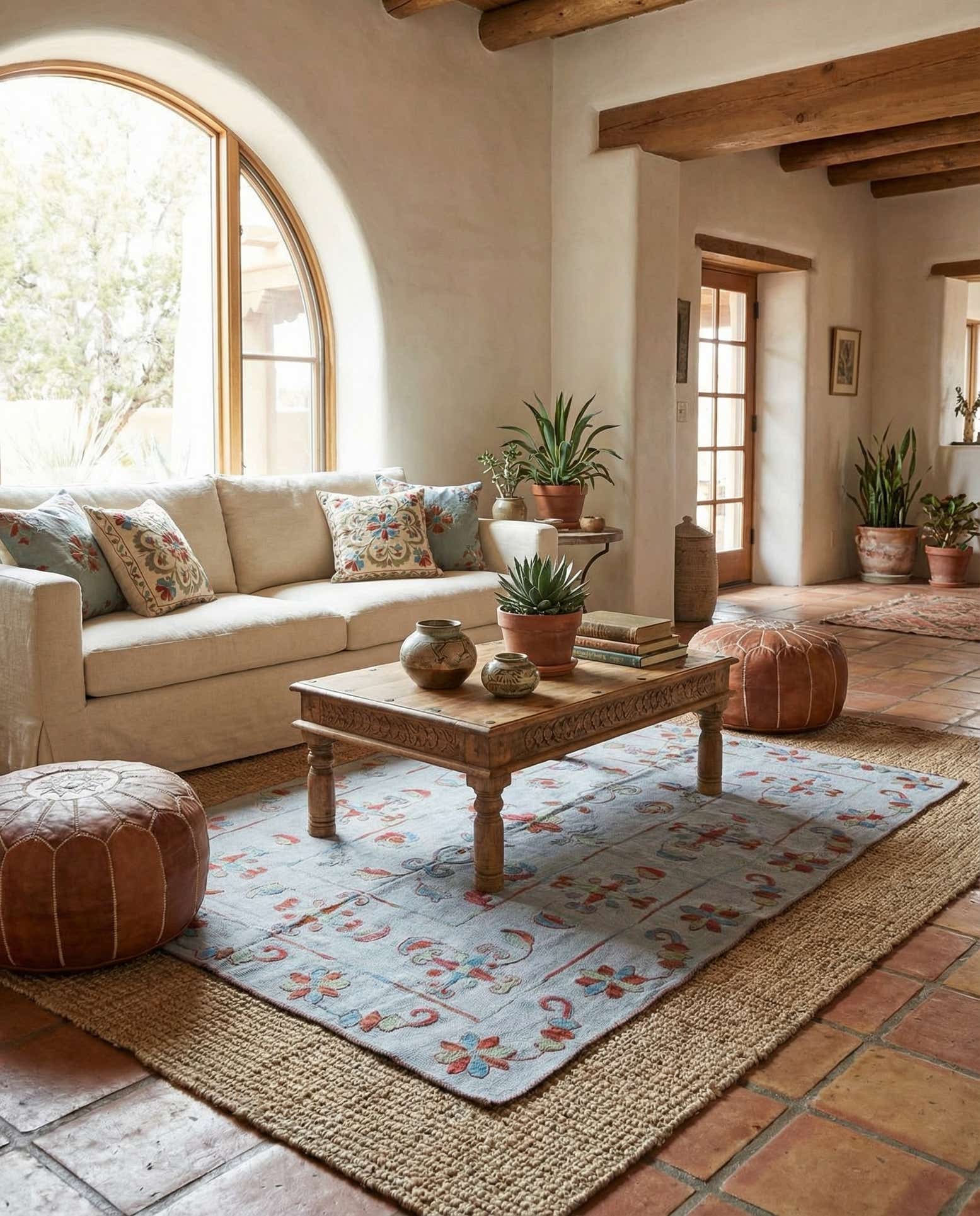 155cm x 200cm Handgewebt Kilim Suzani Wolle Teppich