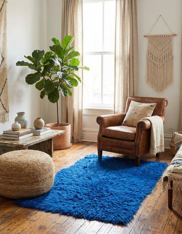 2' 4 x 4' 7 Hand Knotted Moroccan Wool Runner Rug