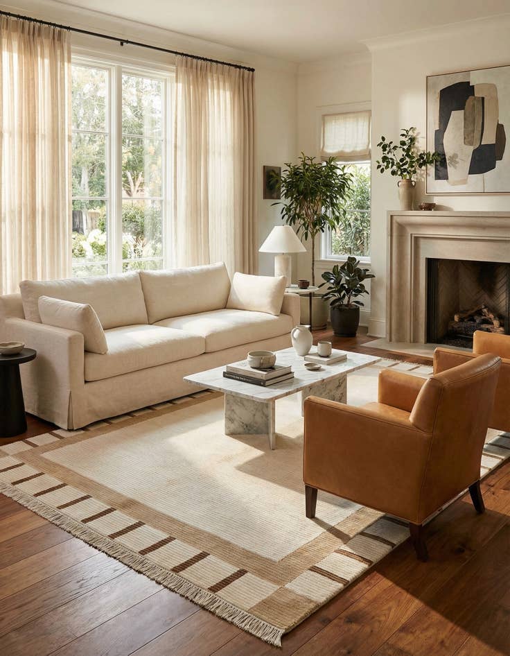 Detail image of 4' 11 x 6' 11  Hand Knotted Darya Wool Rug