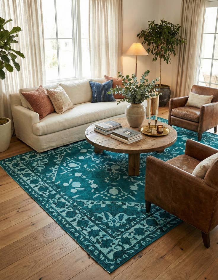 Detail image of 9' 2 x 13' 2  Hand Knotted Ultra Vintage Persian Wool Rug