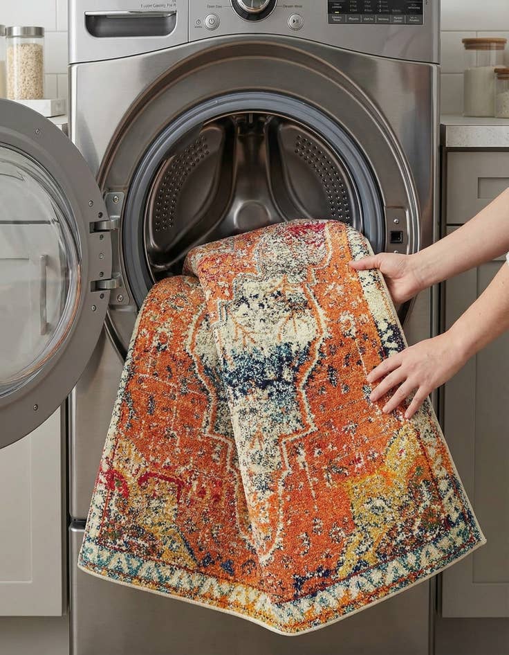 Detail image of  5' x 8'  Washable Carnevale Rug