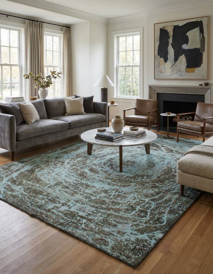 Detail image of 8' 10 x 11' 2  Hand Knotted Ultra Vintage Persian Wool Rug