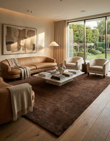 8' 1 x 9' 8 Modern Manshu Wool Rug