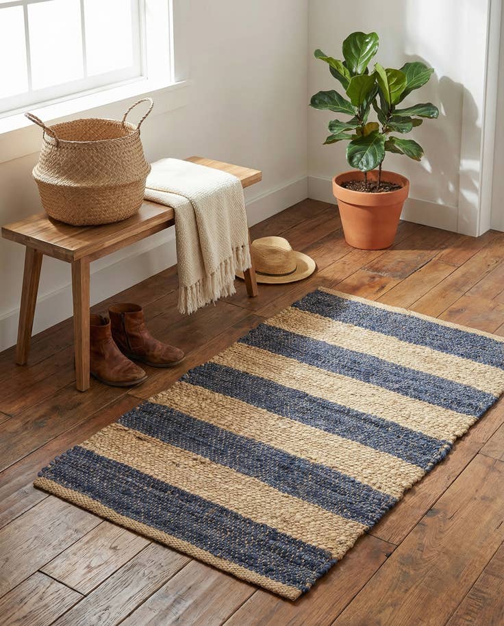 Detail image of 2' 2 x 3' 1 Handmade Braided Jute Rug