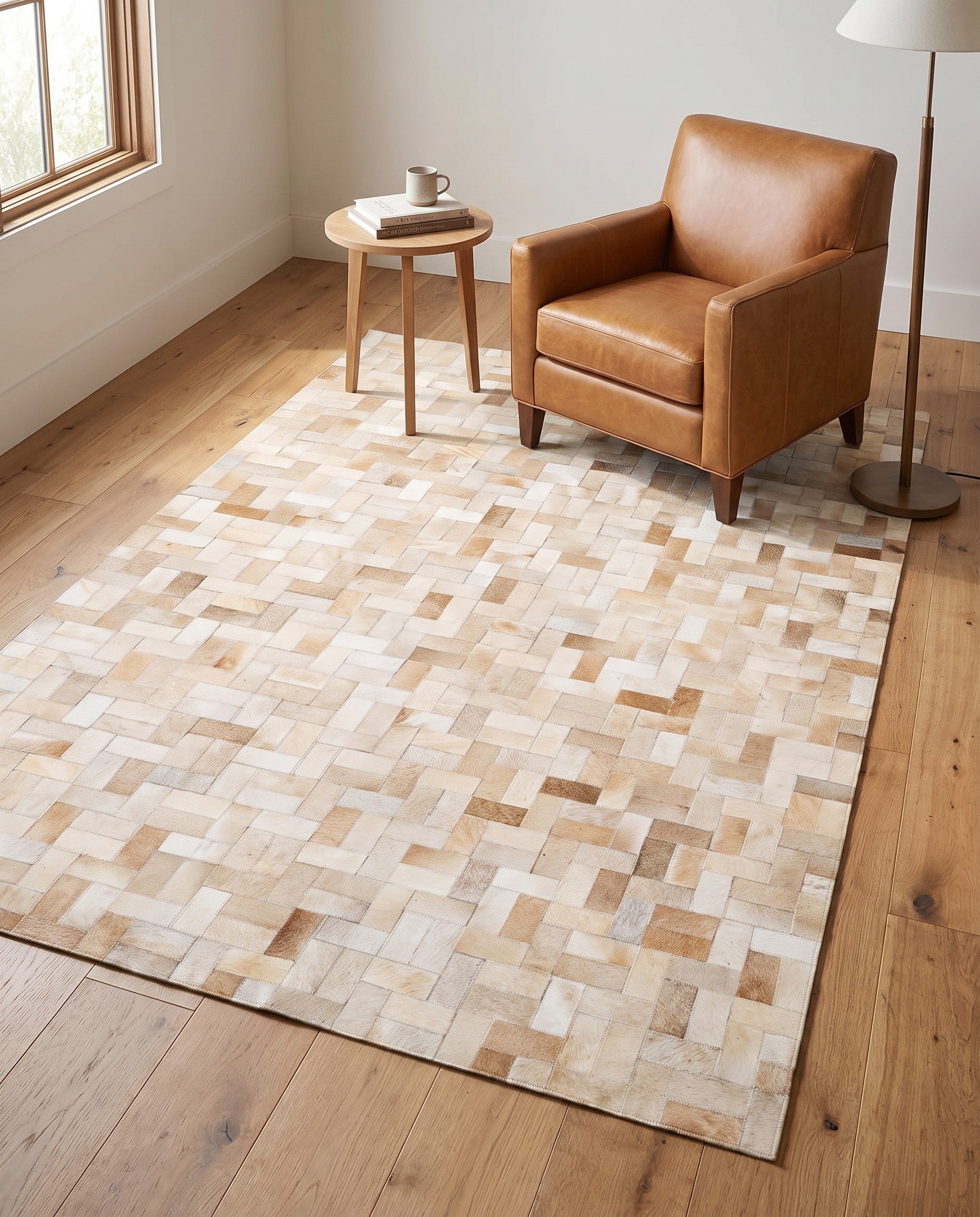 5' x 7' 11 Cowhide Stocks Rug
