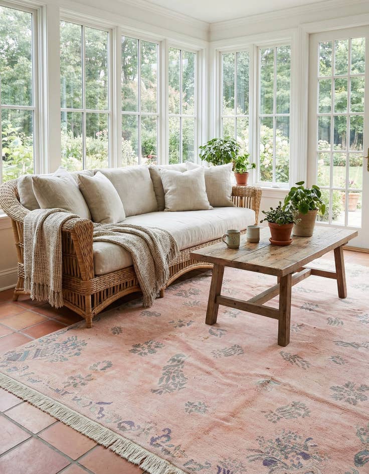 Detail image of 6' 7 x 9' 8  Hand Knotted Tibet Wool Rug