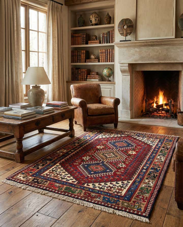 3' 5 x 5' Yalameh Rug