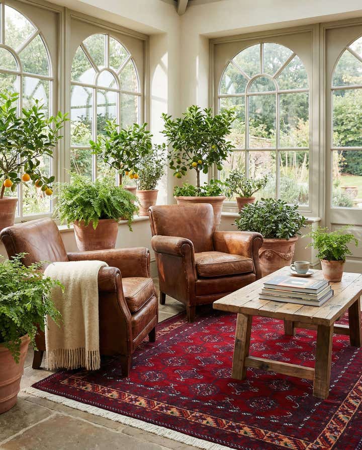 3' 7 x 6' 4 Hand Knotted Afghan Ersari Oriental Wool Rug