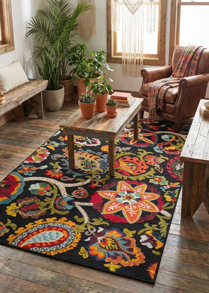 5' 3 x 8' Easy-Clean Casablanca Indoor / Outdoor Rug