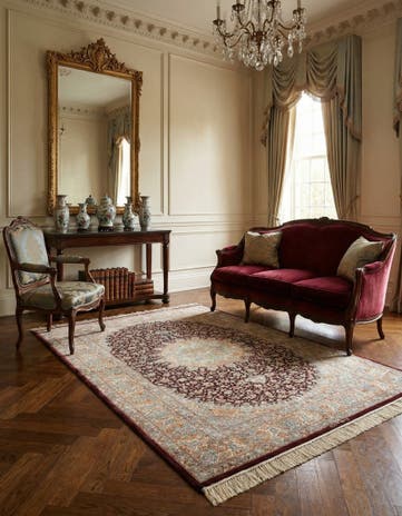 3' 4 x 5' Ghom Silk Rug